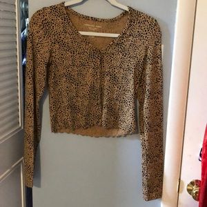 Cheetah Print Button Up Shirt